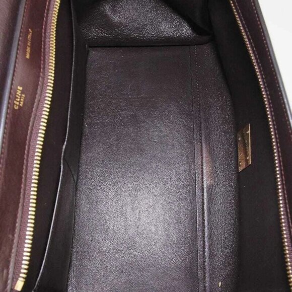 Celine Brown/Blue Python and Calfskin Leather Small Trapeze Bag - Picture 8 of 12